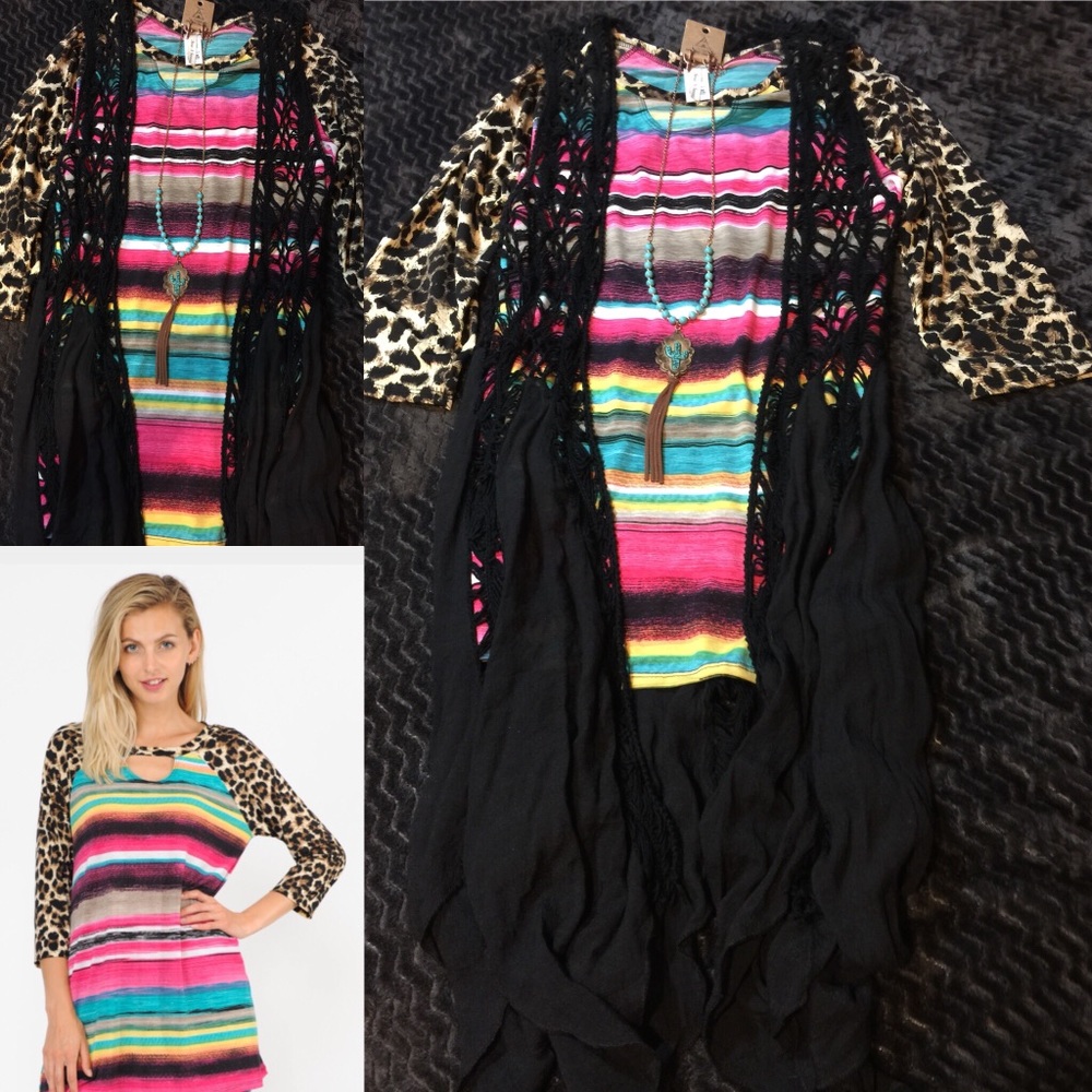 Leopard Striped Top